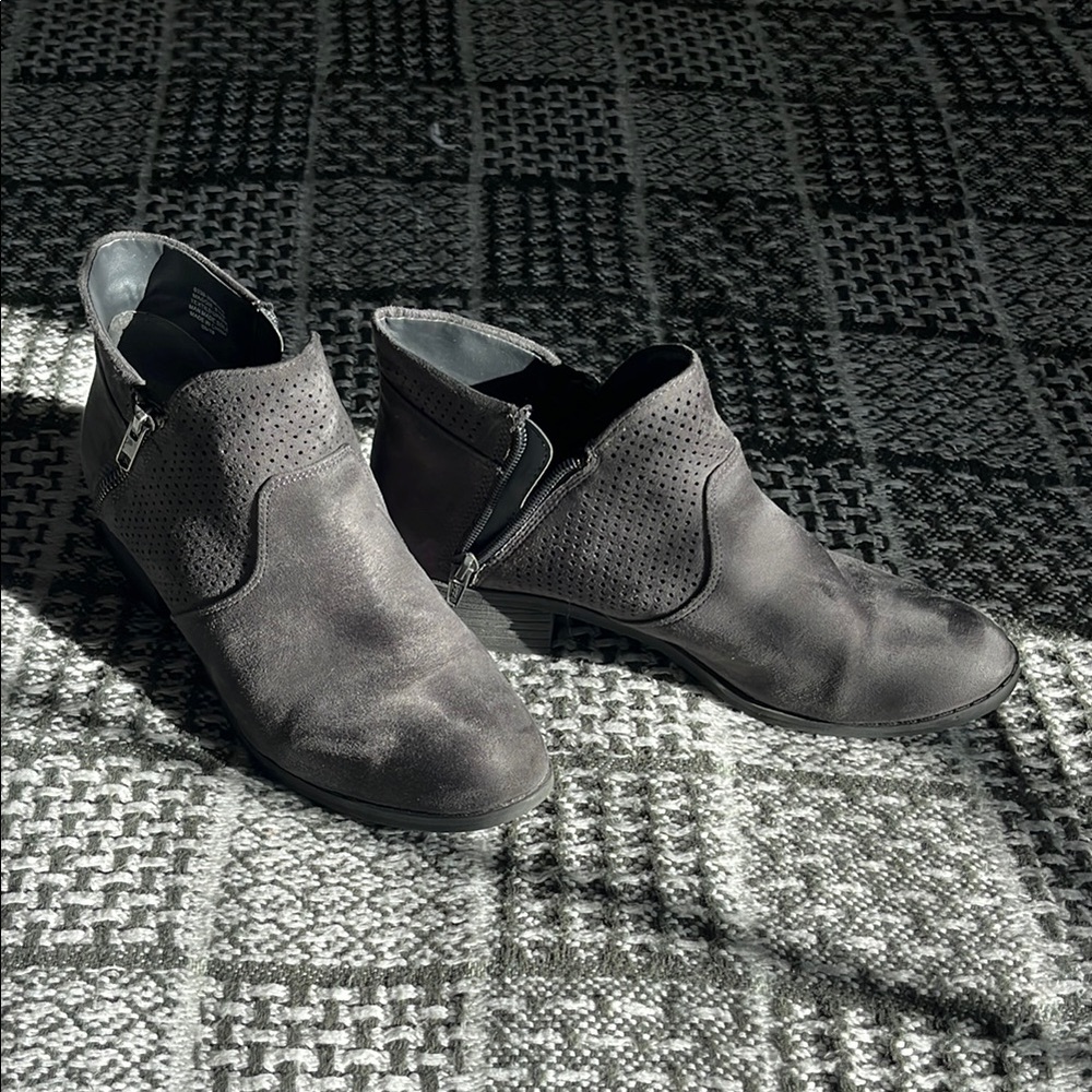 Gray Ankle Boots